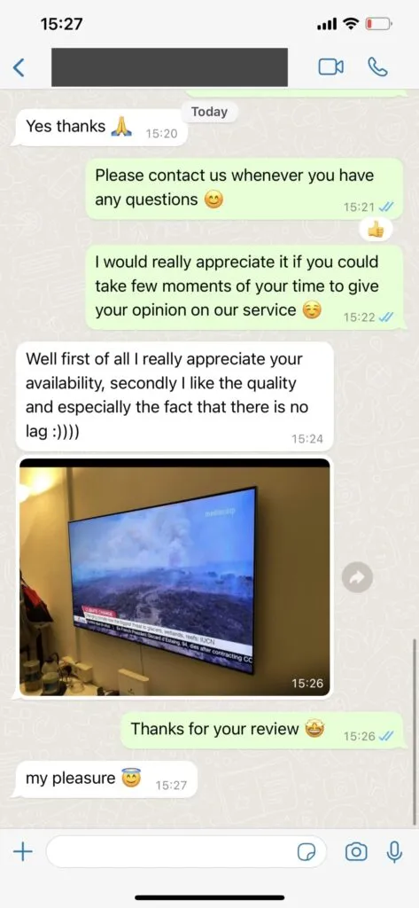 WhatsApp review IPTV